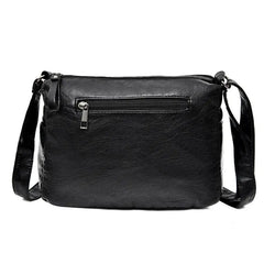 Women's Soft PU Leather Shoulder Bag Multi-Pocket Crossbody Bag