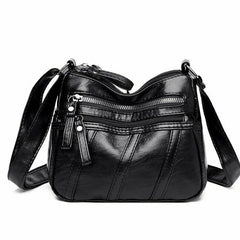 Women's Soft PU Leather Shoulder Bag Multi-Pocket Crossbody Bag