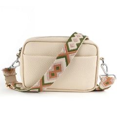 Women Classic Crossbody Bag with Fabric Strap