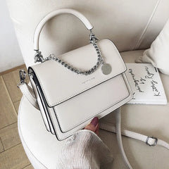 Square Tote Bag High PU Leather Women's Handbag Travel Shoulder Messenger Bag