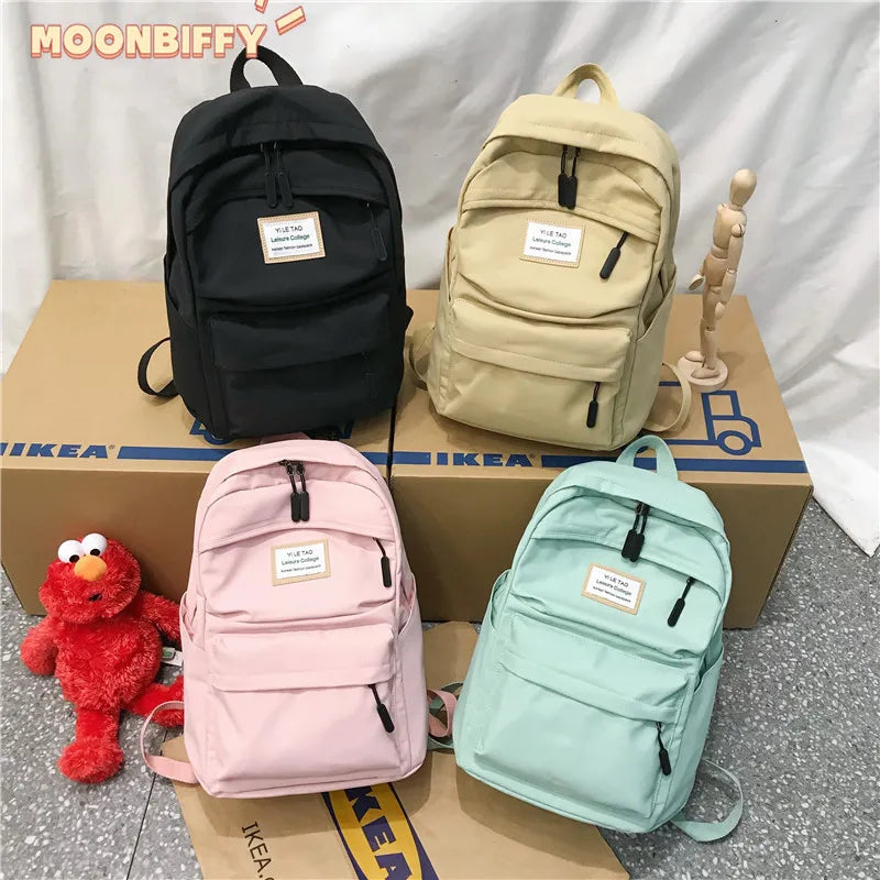 Female Student Backpack Middle School Student Schoolbag