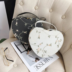 Women's Sweet Lace Heart Handbag Crossbody Bag