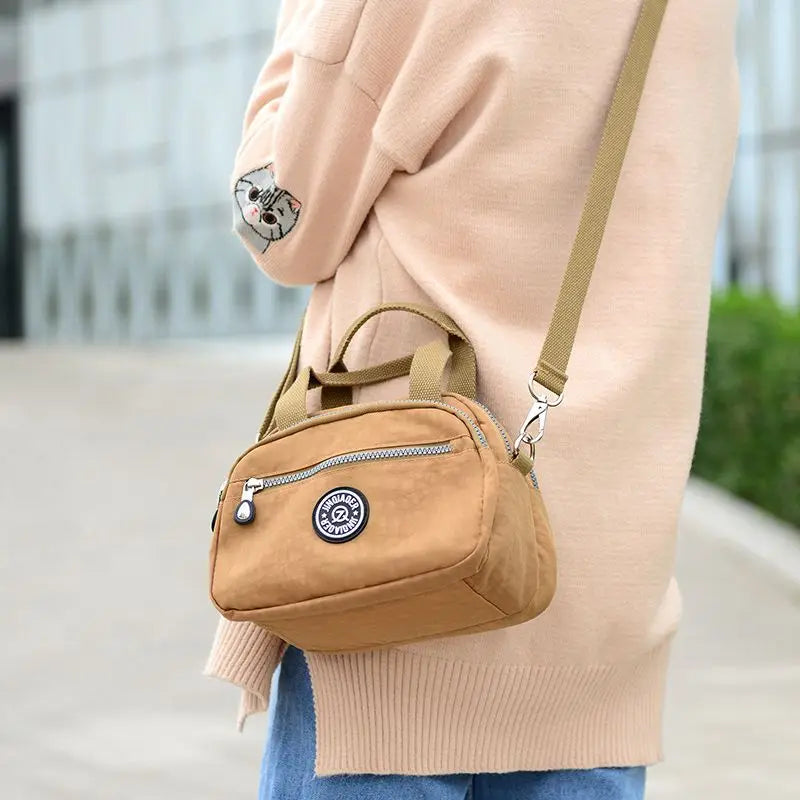 Women's Nylon Tote Shoulder Bag Waterproof Crossbody School Bag