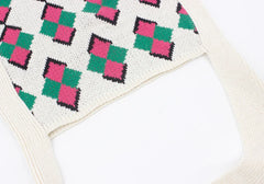 Vintage Crochet Slouchy Pouch Bag Soft Hobo Shoulder Bag