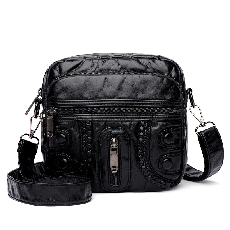 Vintage Leather Women Bag Retro Pu Leather Ladies Casual Shoulder Bag