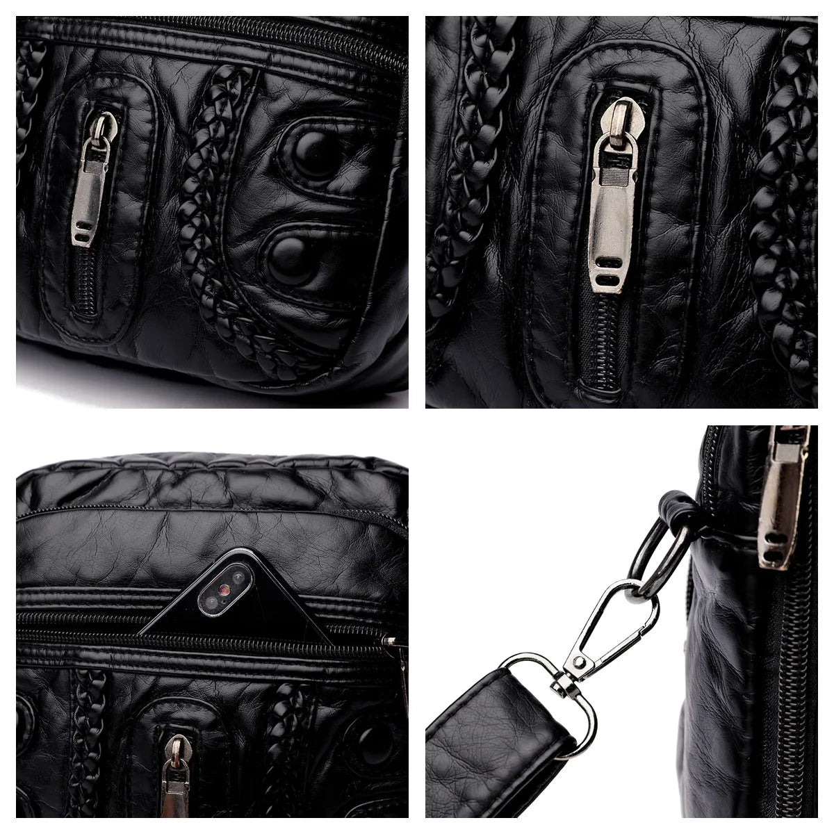 Vintage Leather Women Bag Retro Pu Leather Ladies Casual Shoulder Bag