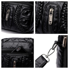 Vintage Leather Women Bag Retro Pu Leather Ladies Casual Shoulder Bag