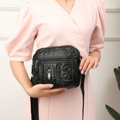 Vintage Leather Women Bag Retro Pu Leather Ladies Casual Shoulder Bag