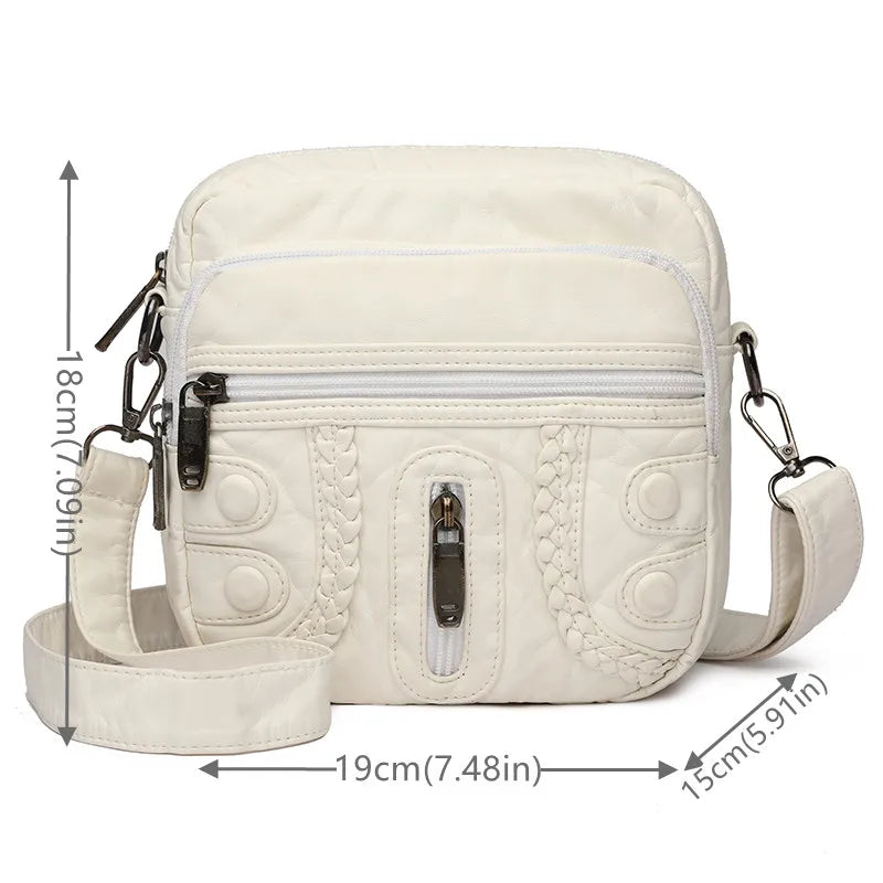 Vintage Leather Women Bag Retro Pu Leather Ladies Casual Shoulder Bag