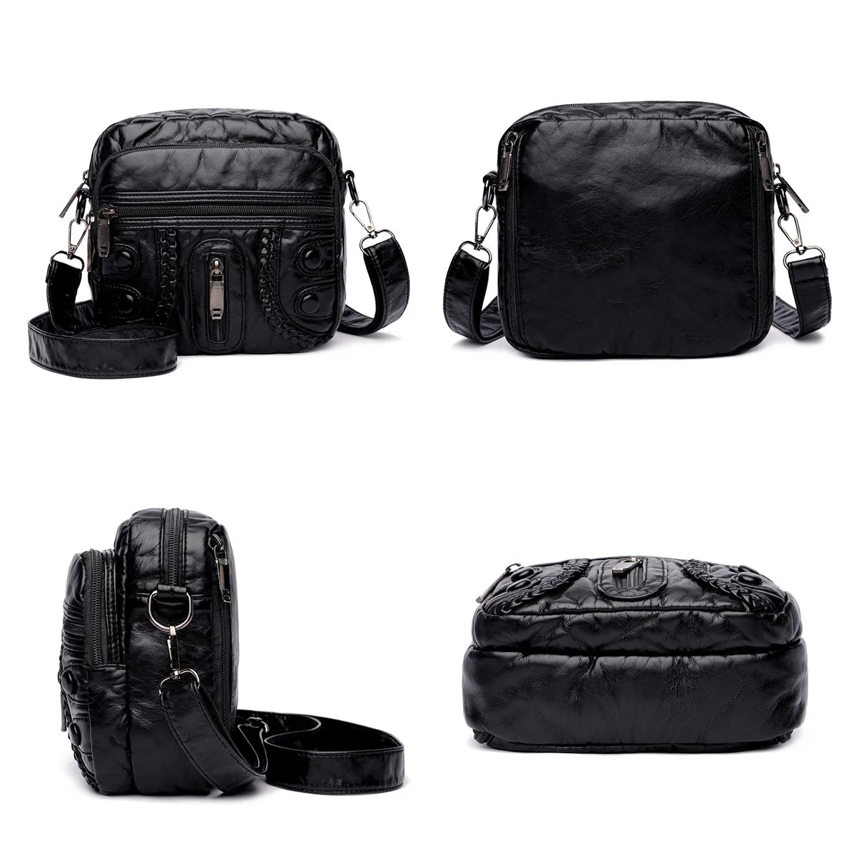 Vintage Leather Women Bag Retro Pu Leather Ladies Casual Shoulder Bag