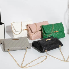 Women PU Leather Chain Shoulder Bag Crossbody Handbag