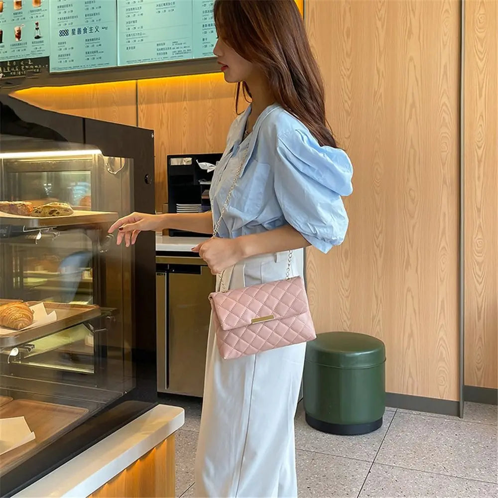 Women PU Leather Chain Shoulder Bag Crossbody Handbag