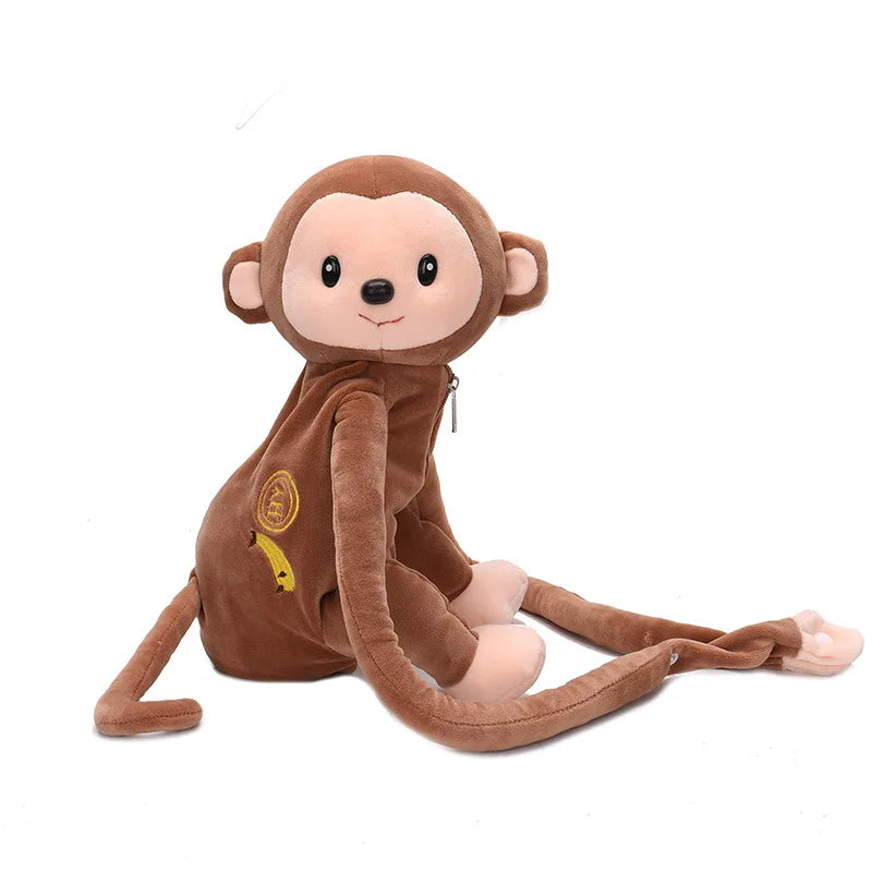 Plush Monkey Doll Shoulder Bag Girls Mobile Phone Bag