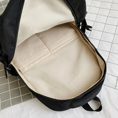 Female Eye-Splice Schoolbag for Teenage Girls Double Front Pocket Mochilas