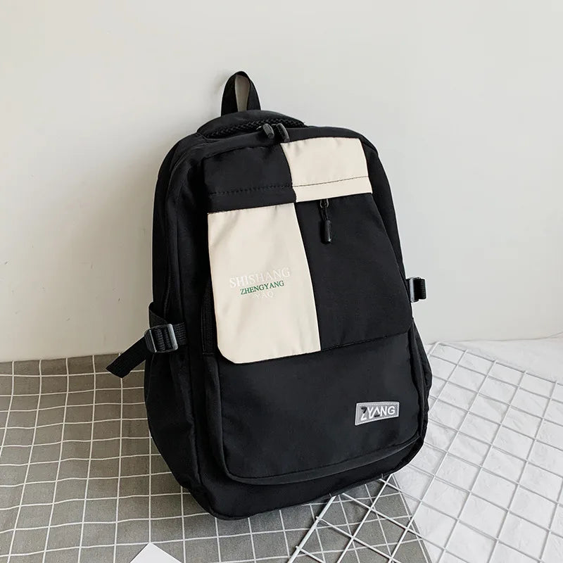 Female Eye-Splice Schoolbag for Teenage Girls Double Front Pocket Mochilas