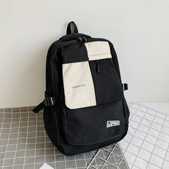 Female Eye-Splice Schoolbag for Teenage Girls Double Front Pocket Mochilas