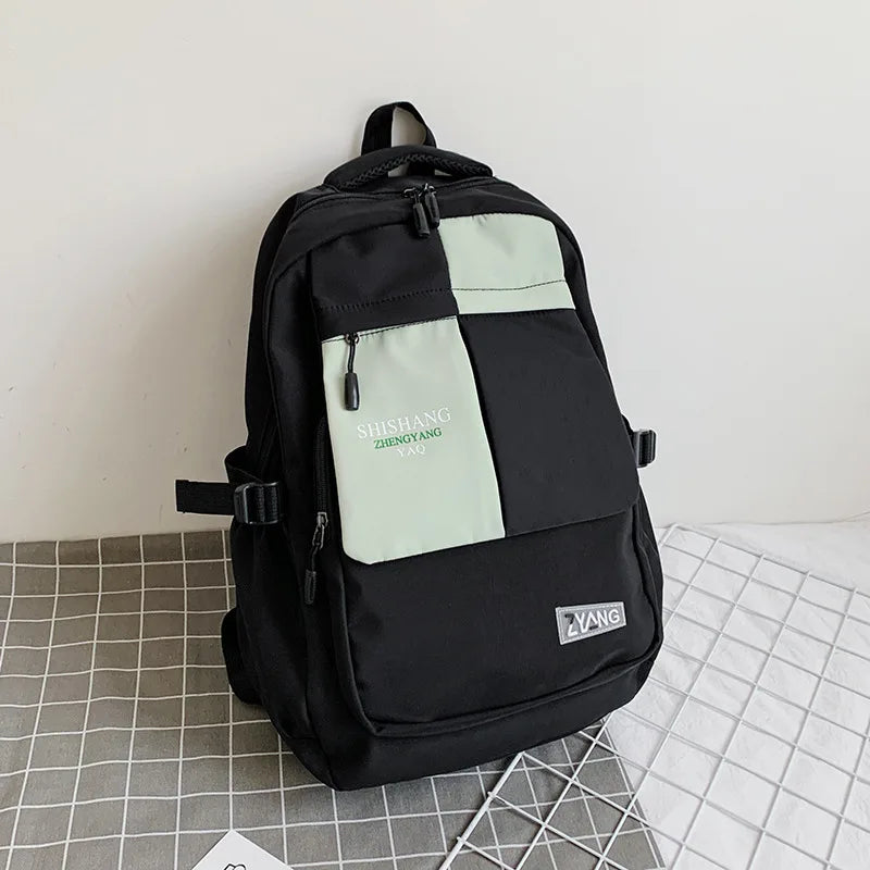 Female Eye-Splice Schoolbag for Teenage Girls Double Front Pocket Mochilas