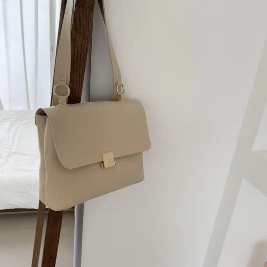 Retro Messenger Bag PU Leather Large Handbag Casual Shoulder Bag