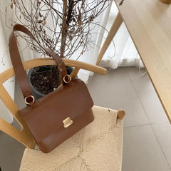 Retro Messenger Bag PU Leather Large Handbag Casual Shoulder Bag