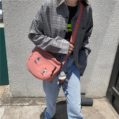 Women Canvas Shoulder Bag Casual Shopping Bags Female Large Capacity Tote