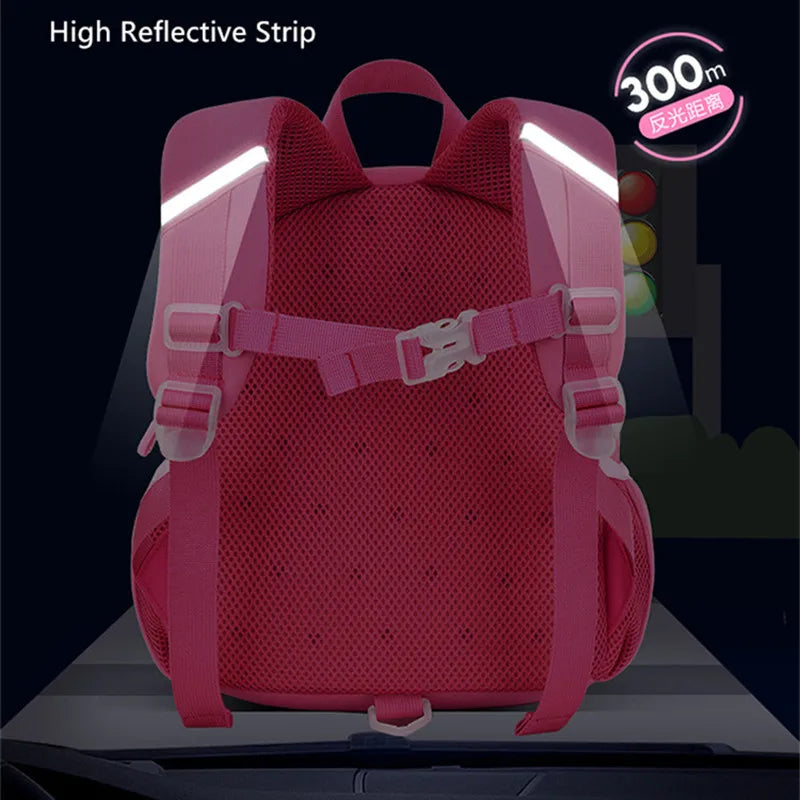 Pink Small School Backpack for Girls 2-6 Years Old