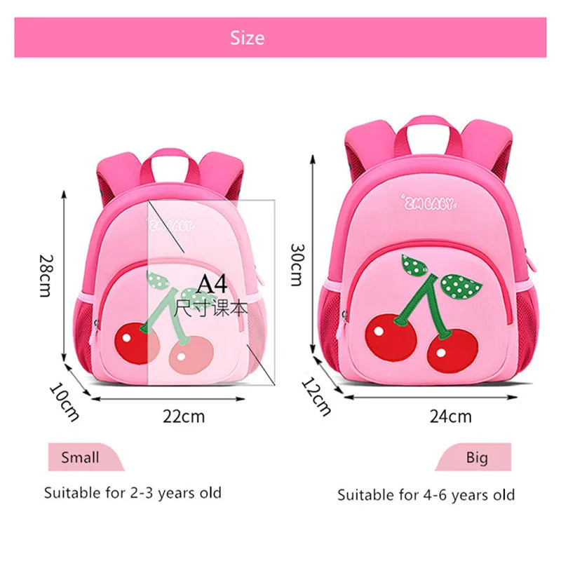 Pink Small School Backpack for Girls 2-6 Years Old