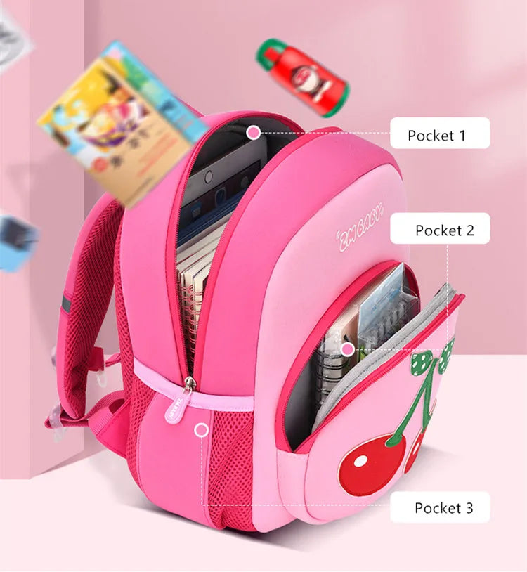 Pink Small School Backpack for Girls 2-6 Years Old