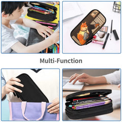 Fight Of Animals Pen Box Student School Anime Zipper Pen Bag