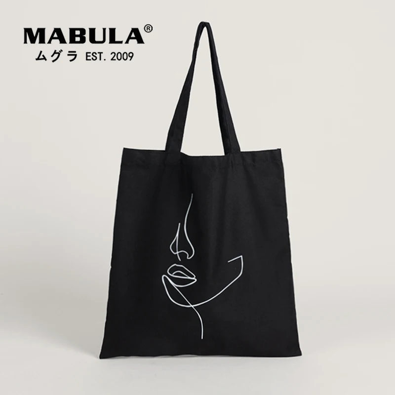 Stylish Reusable Canvas Tote Book Handbags Eco Friendly Grocery Purses