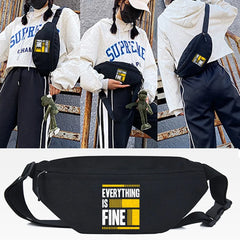 Fine Letter Print Waist Bags Men Women Chest Packs Sports Shoulder Bags