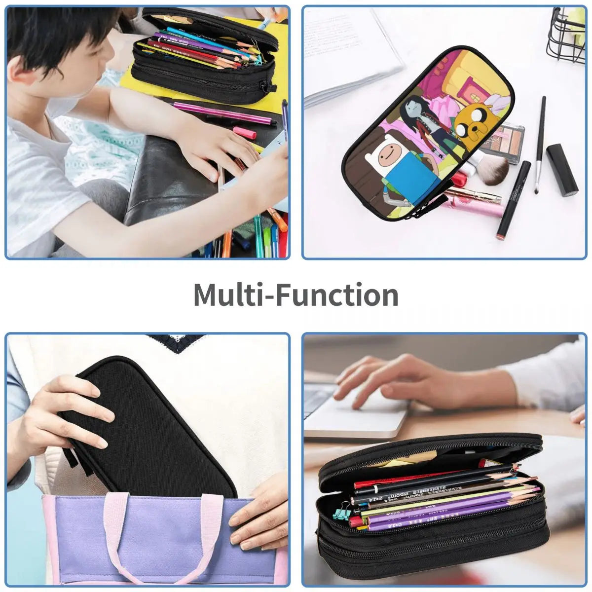 Finn (Adventure Time) Pen Box Student School Anime Zipper Pen Bag