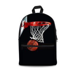 Fire Basketball Pattern Boys' School Bag Large Capacity Mochila Infantil