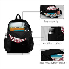 Vintage Fire Truck Patch Backpack for Men Women Girls Teenage