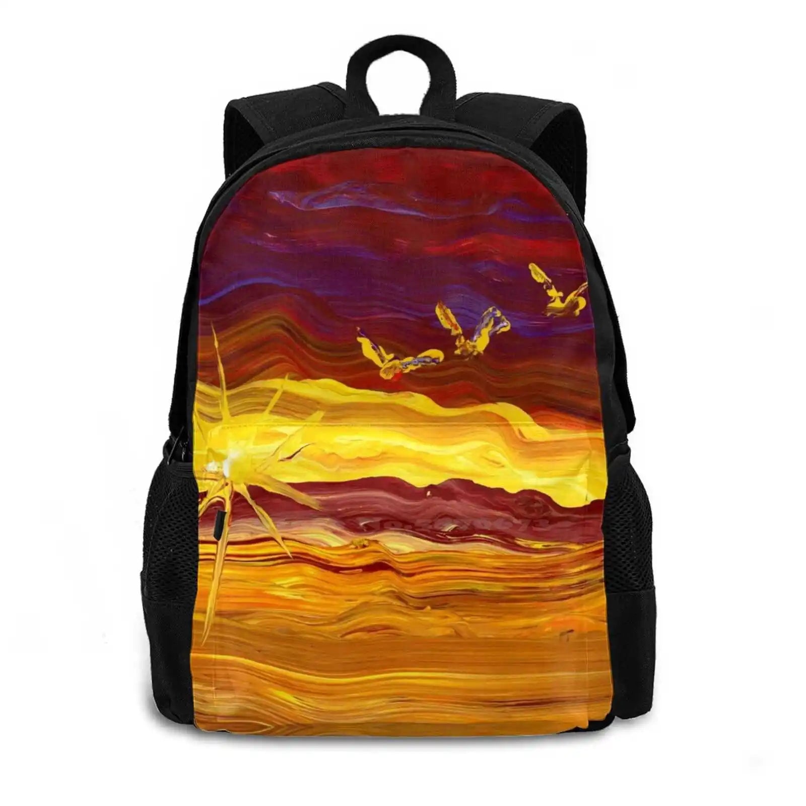 Birds Travel Laptop Bagpack Bags Isaac Isaac Slagle Handpainted