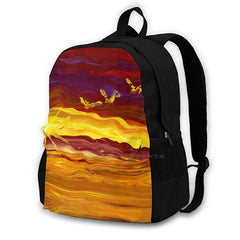Birds Travel Laptop Bagpack Bags Isaac Isaac Slagle Handpainted