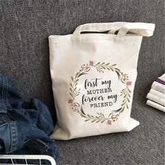 My Mother Forever My Mom Tote Bag Reusable Canvas Shopping Bag