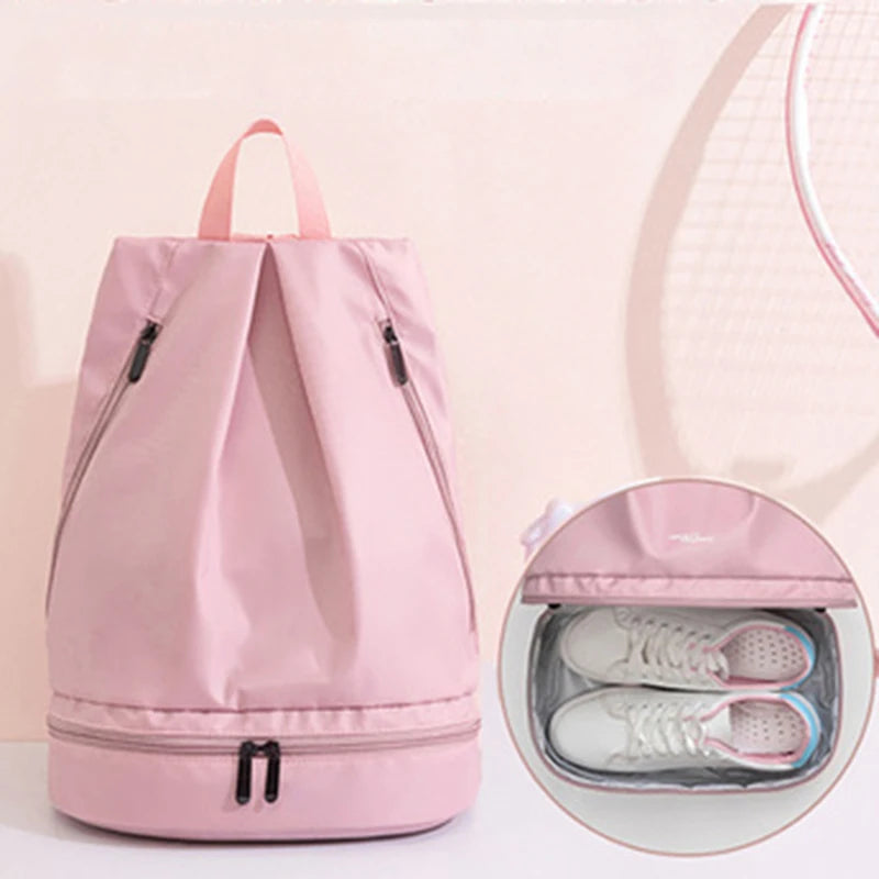 Women's Fitness Bag with Wet Dry Separation Waterproof Beach Backpack