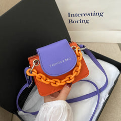 Fitshinling PU Mini Purse Chain Small Bags Female Faux Leather Summer Lady Bag