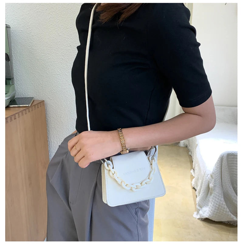 Fitshinling PU Mini Purse Chain Small Bags Female Faux Leather Summer Lady Bag
