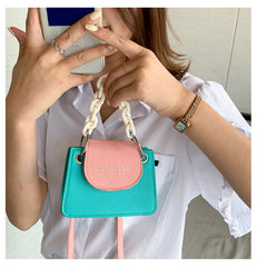 Fitshinling PU Mini Purse Chain Small Bags Female Faux Leather Summer Lady Bag