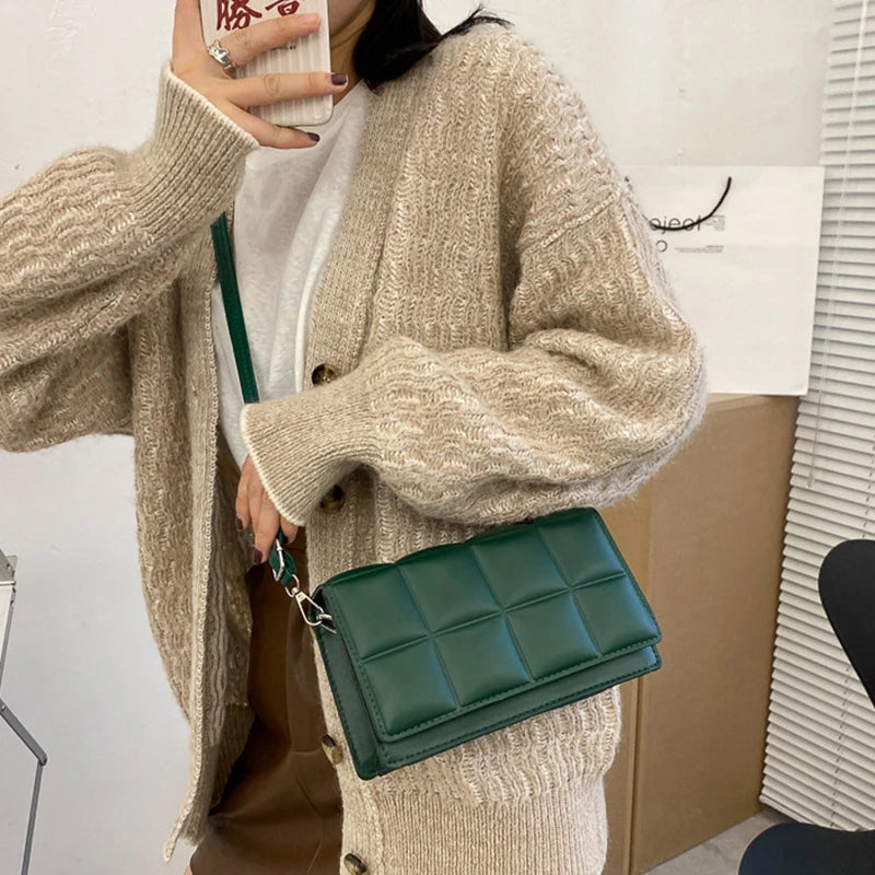 Fitshinling Plaid PU Mini Bag Basic Casual Small Purse