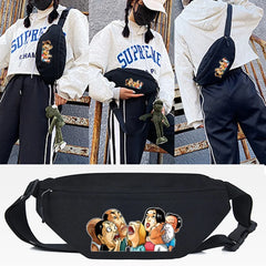 Orangutan Print Waist Bag Large Capacity Casual Tote Pack for Men and Women