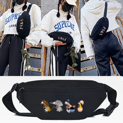 Orangutan Print Waist Bag Large Capacity Casual Tote Pack for Men and Women