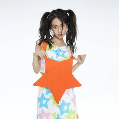 Five Pointed Star Canvas Bag Multicolor Messenger Shoulder Star Bag
