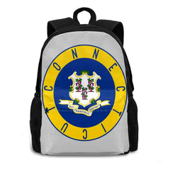 Flag Decal School Bags For Teenage Girls Laptop Travel Bags Flag Flag Ct Conn Ct