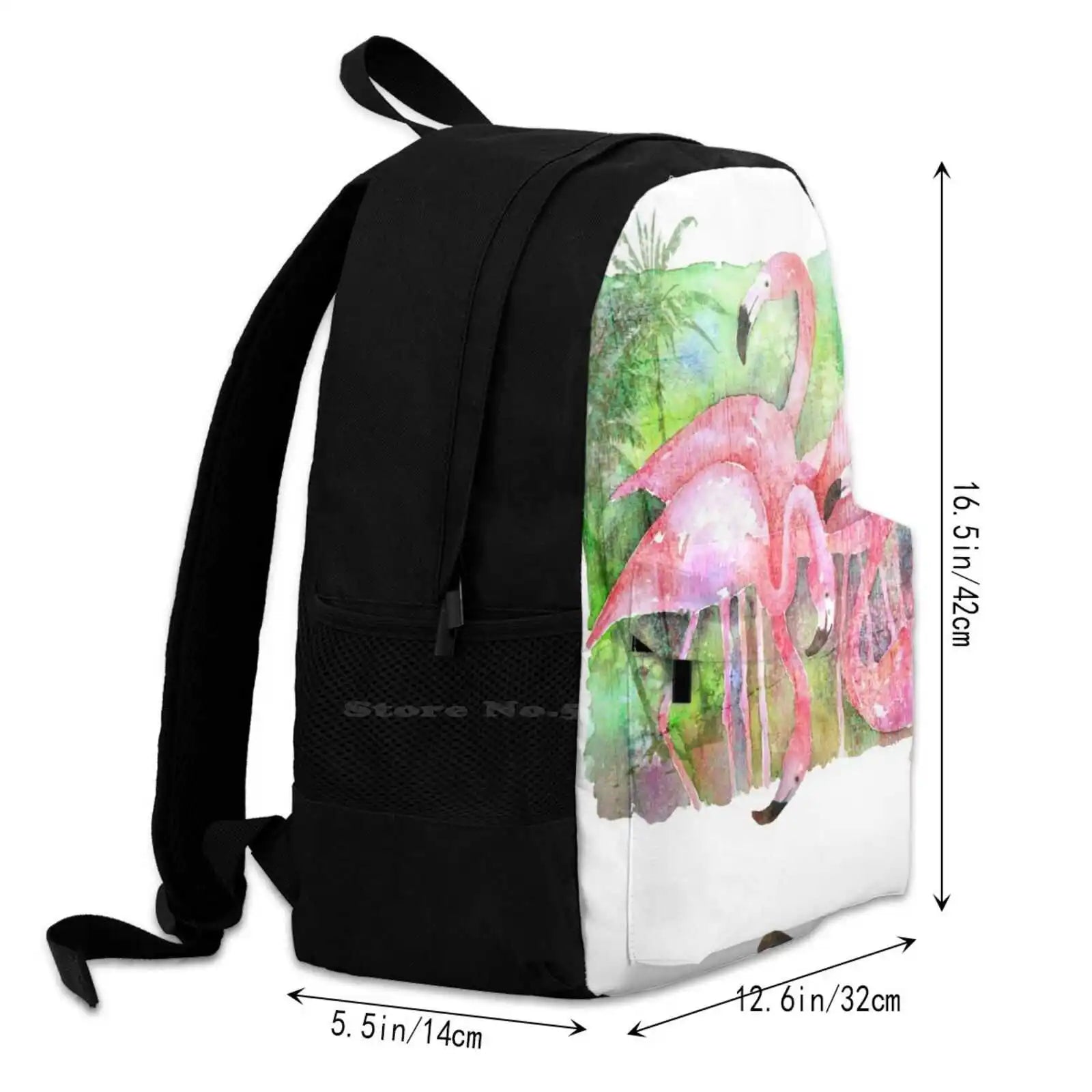 Flamingo Wildlife Laptop Travel School Bags Pink Bird Animal