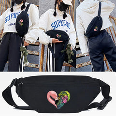Flamingo Print Waist Bag Chest Pack Crossbody Shoulder Bag