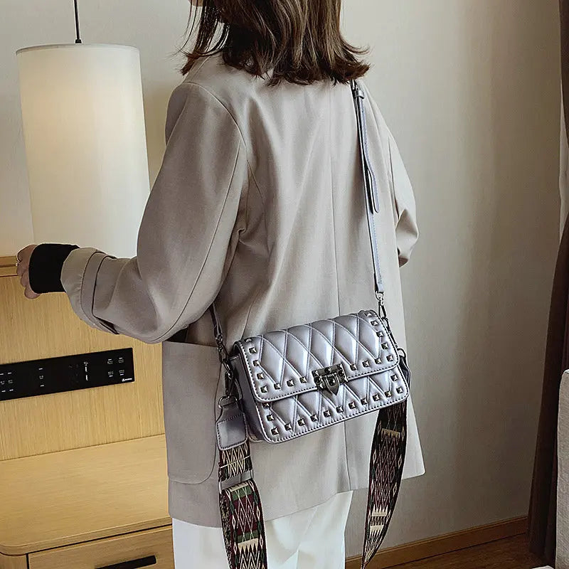 PU Leather Flap Bag Women Shoulder Crossbody Handbag