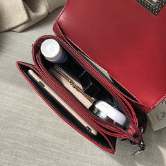 PU Leather Flap Bag Women Shoulder Crossbody Handbag