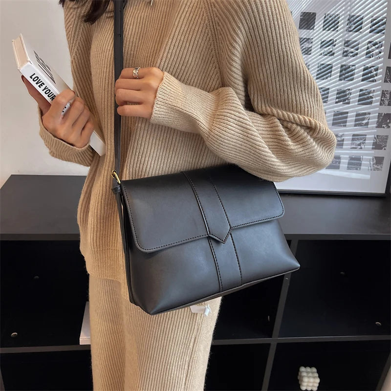Flap Crossbody Bag Leather Handbags and Purses Small Shoulder Side Bags